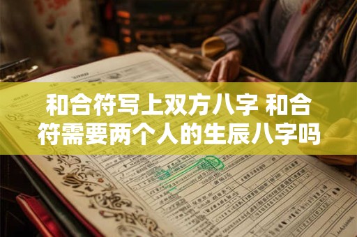 和合符写上双方八字 和合符需要两个人的生辰八字吗