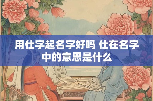 用仕字起名字好吗 仕在名字中的意思是什么