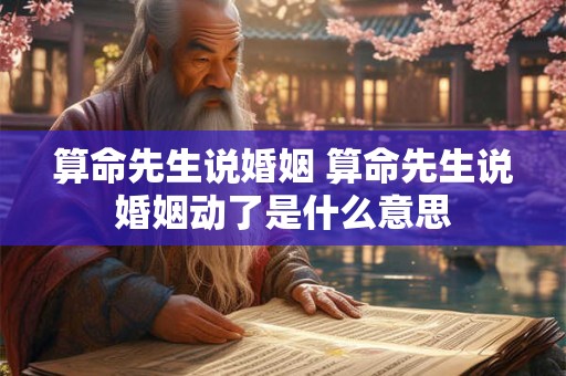 算命先生说婚姻 算命先生说婚姻动了是什么意思