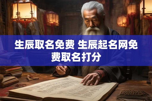 生辰取名免费 生辰起名网免费取名打分
