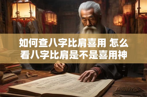 如何查八字比肩喜用 怎么看八字比肩是不是喜用神