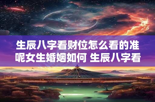 生辰八字看财位怎么看的准呢女生婚姻如何 生辰八字看财位怎么看的准呢女生婚姻如何样