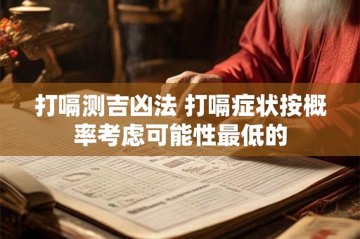 打嗝测吉凶法 打嗝症状按概率考虑可能性最低的