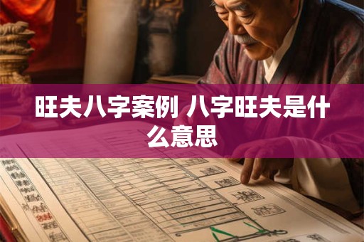 旺夫八字案例 八字旺夫是什么意思