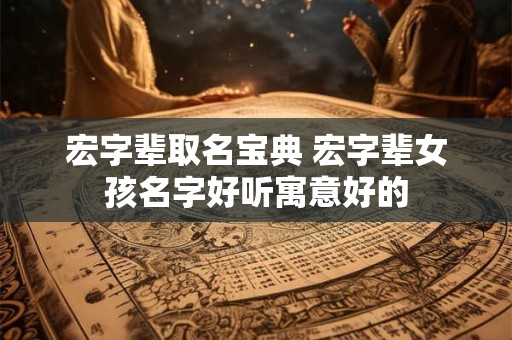 宏字辈取名宝典 宏字辈女孩名字好听寓意好的