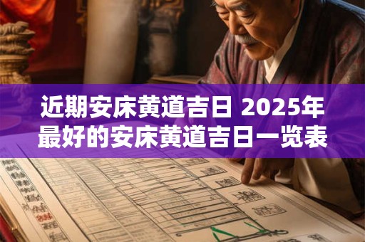 近期安床黄道吉日 2025年最好的安床黄道吉日一览表