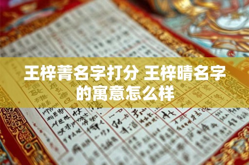 王梓菁名字打分 王梓晴名字的寓意怎么样