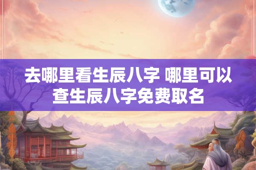 去哪里看生辰八字 哪里可以查生辰八字免费取名