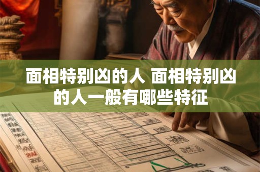 面相特别凶的人 面相特别凶的人一般有哪些特征