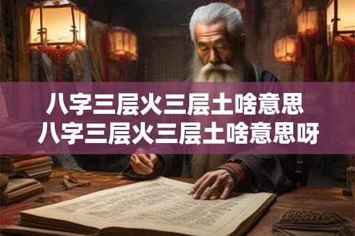 八字三层火三层土啥意思 八字三层火三层土啥意思呀