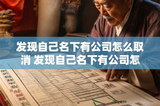 发现自己名下有公司怎么取消 发现自己名下有公司怎么取消营业执照