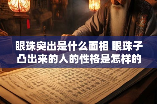 眼珠突出是什么面相 眼珠子凸出来的人的性格是怎样的