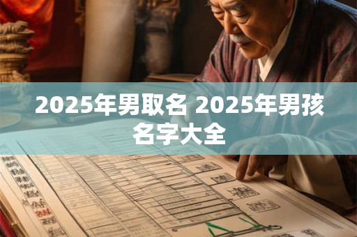 2025年男取名 2025年男孩名字大全