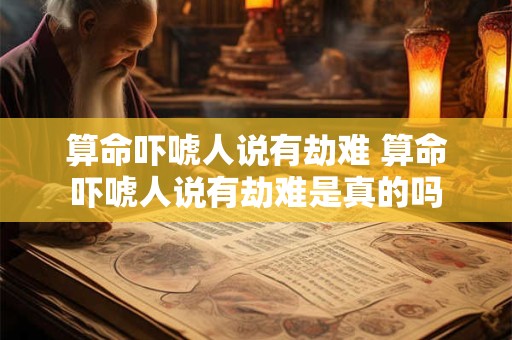 算命吓唬人说有劫难 算命吓唬人说有劫难是真的吗