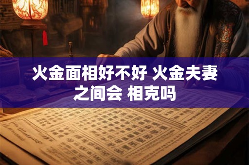 火金面相好不好 火金夫妻之间会 相克吗