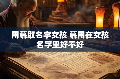 用慕取名字女孩 慕用在女孩名字里好不好