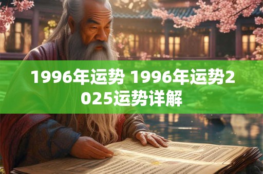 1996年运势 1996年运势2025运势详解