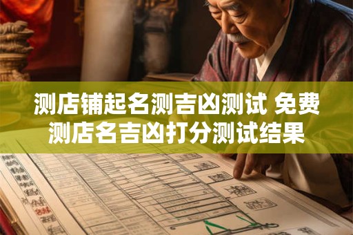 测店铺起名测吉凶测试 免费测店名吉凶打分测试结果