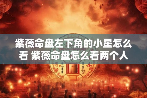 紫薇命盘左下角的小星怎么看 紫薇命盘怎么看两个人能不能在一起