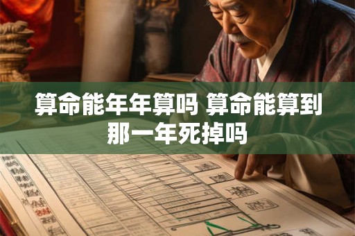 算命能年年算吗 算命能算到那一年死掉吗