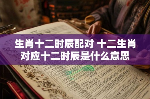 生肖十二时辰配对 十二生肖对应十二时辰是什么意思