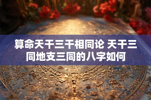 算命天干三干相同论 天干三同地支三同的八字如何