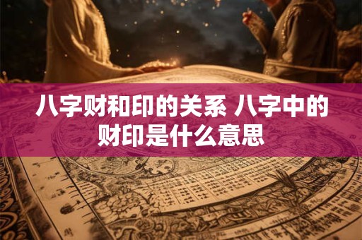 八字财和印的关系 八字中的财印是什么意思