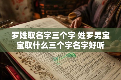 罗姓取名字三个字 姓罗男宝宝取什么三个字名字好听