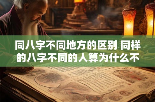 同八字不同地方的区别 同样的八字不同的人算为什么不同