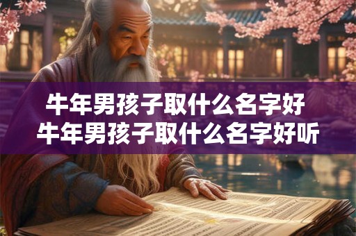 牛年男孩子取什么名字好 牛年男孩子取什么名字好听有内涵