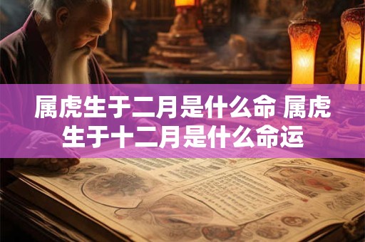 属虎生于二月是什么命 属虎生于十二月是什么命运