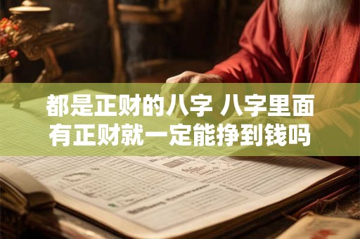 都是正财的八字 八字里面有正财就一定能挣到钱吗