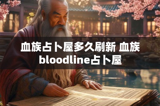 血族占卜屋多久刷新 血族bloodline占卜屋 血族占卜屋多久刷新 血族bloodline占卜屋