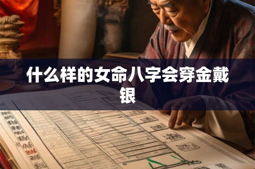 什么样的女命八字会穿金戴银