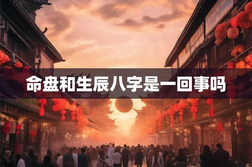 命盘和生辰八字是一回事吗