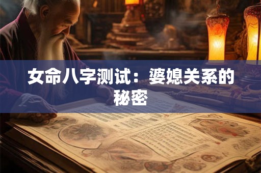 女命八字测试：婆媳关系的秘密
