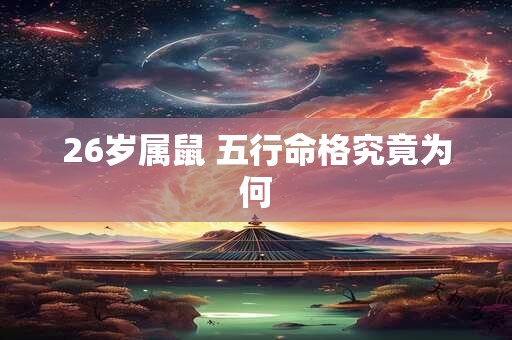 26岁属鼠 五行命格究竟为何