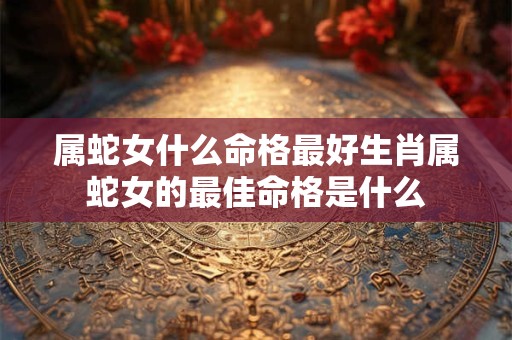 属蛇女什么命格最好生肖属蛇女的最佳命格是什么