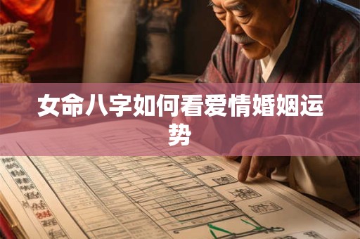 女命八字如何看爱情婚姻运势