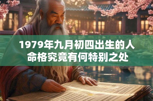 1979年九月初四出生的人 命格究竟有何特别之处