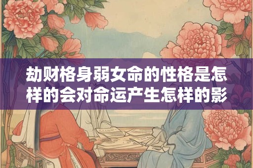 详细阅读:劫财格身弱女命的性格是怎样的会对命运产生怎样的影响 劫财格身弱女命的性格是怎样的会对命运产生怎样的影响