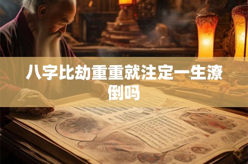 八字比劫重重就注定一生潦倒吗