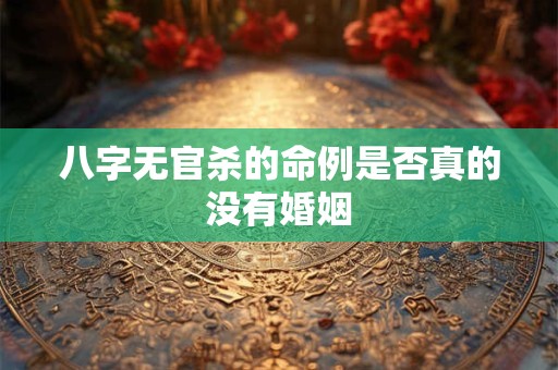 八字无官杀的命例是否真的没有婚姻