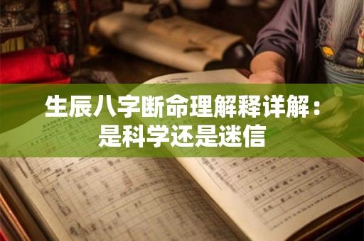 生辰八字断命理解释详解：是科学还是迷信