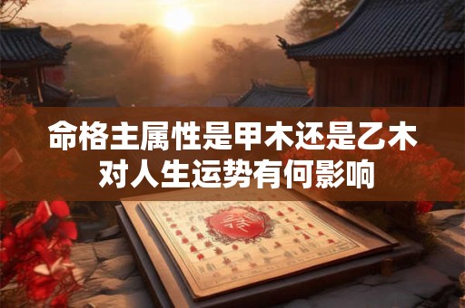 命格主属性是甲木还是乙木 对人生运势有何影响 命格主属性是甲木还是乙木 对人生运势有何影响