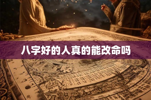 八字好的人真的能改命吗