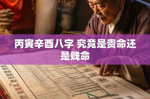 丙寅辛酉八字 究竟是贵命还是贱命