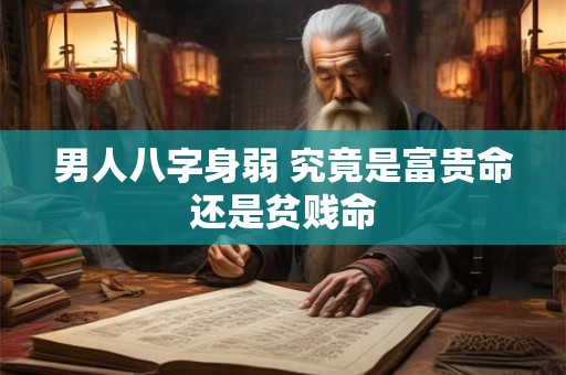 男人八字身弱 究竟是富贵命还是贫贱命