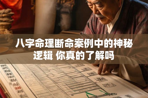 八字命理断命案例中的神秘逻辑 你真的了解吗