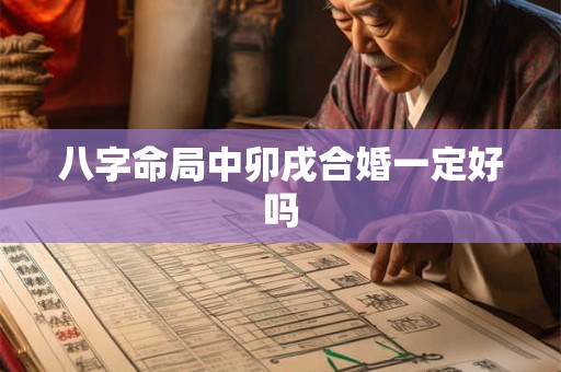 八字命局中卯戌合婚一定好吗